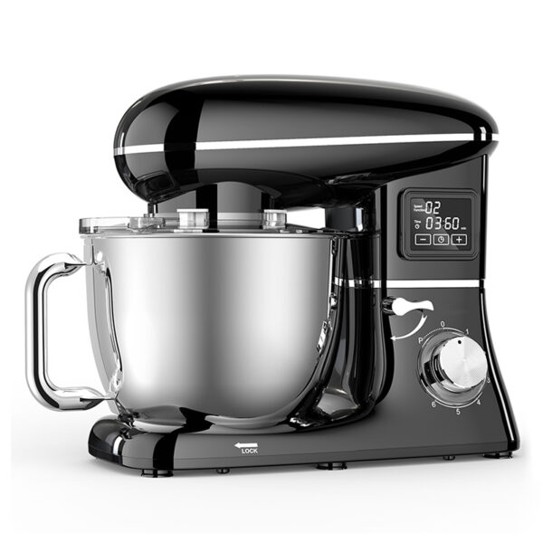 1500W 5.5L Kitchen Electric Stand Mixer Black Color 6 Speeds With Stainless Steel Bowl