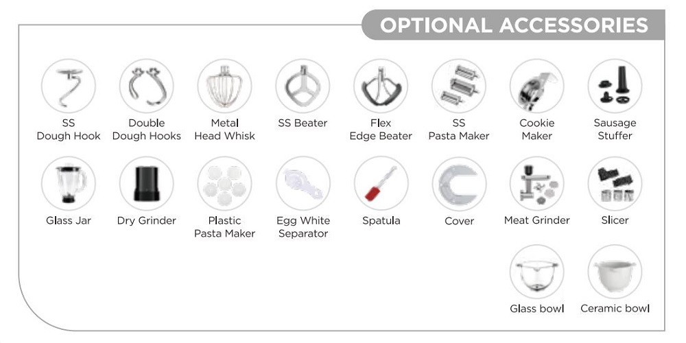 Versatile Cake Bread Food Mixer With Attachments Versatile Cake Bread Food Mixer With Attachments
