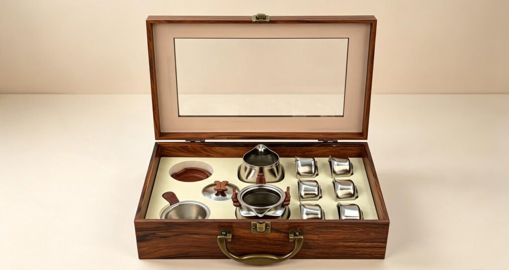 Square Titanium Tea Set